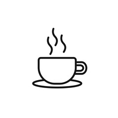 Coffee cup icon outline collection in black