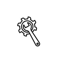 mechanic settings icon outline collection in black