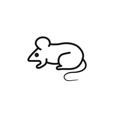 Mouse animal icon outline collection in black