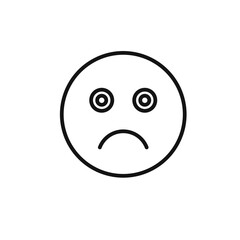 sad icon outline collection in black