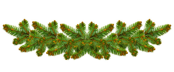Christmas border, for branches. garland isolated on transparent, png ,for winter holiday season, greeting cards, banners, calendars