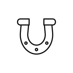 Horseshoe icon outline collection in black