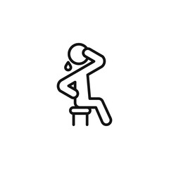 hot human icon outline collection in black