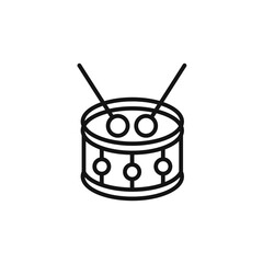 Snare Drum icon outline collection in black