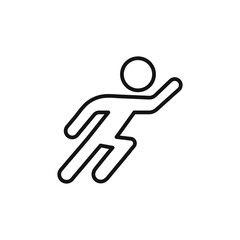 Sprint icon outline collection in black