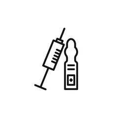 vial medical sign outline collection in black