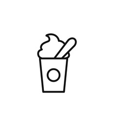 Yogurt icon outline collection in black