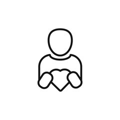 Your self care icon outline collection in black