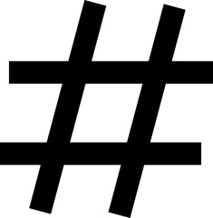 Obraz premium hashtag logo in bubble icon. concept of communication sign or customer experience. minimal style trendy simple hash tag logotype graphic thin line art design isolated on transparent background.