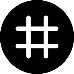 hashtag logo in bubble icon. concept of communication sign or customer experience. minimal style trendy simple hash tag logotype graphic thin line art design isolated on transparent background.