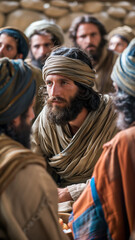 Jesus commissioning his disciples to go make disciples from the Bible. For prayer meme.