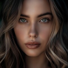 Fototapeta premium Portrait of a beautiful woman.