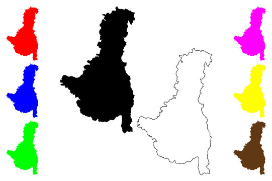Saria island (Hellenic Republic, Greece, Dodekanissos archipelago) map vector illustration, scribble sketch Sarus or Saros map