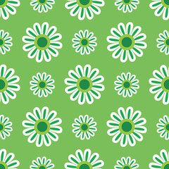 Green floral seamless pattern design digital paper flower wrapping design wallpaper background 