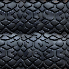 Fototapeta premium Seamless pattern of a black rubber texture background