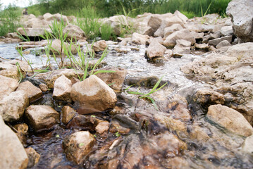 Creek Flowing Through Rocks