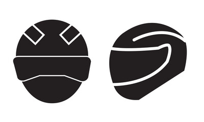 Helmet icon vector isolated on white background. Motorcycle helmets. Racing helmet. construction helmet icon. Safety helmet