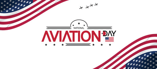 Aviation Day logo depicting a plane against a backdrop of a sky