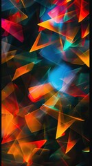 "Vibrant Patchwork: A kaleidoscope of colorful geometric shapes"