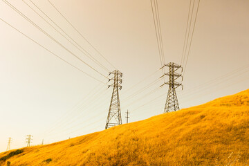 "Powerline on mountain hi-res stock photography and images.
Power lines are built on mountains using transmission towers, which are often made of galvanized steel or aluminum. In mountainous areas, al