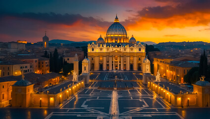 Fototapeta premium Stunning panorama of the Vatican
