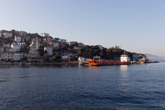 barge near the island