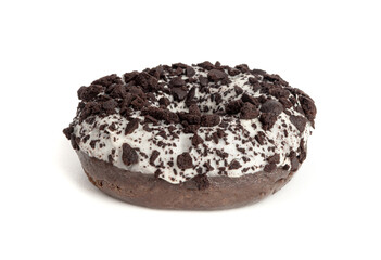 Chocolate Doughnuts Isolated, Brown Donuts