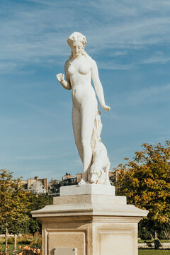 Paris in the park in autumn