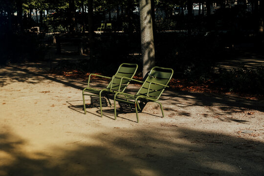 Paris in the park in autumn