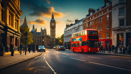 Fototapeta premium Beautiful street in London