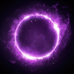 Obraz premium Paranormal Magic. Mystical Ring with Solar Flare, Nebula Explosion and Ethereal Glow