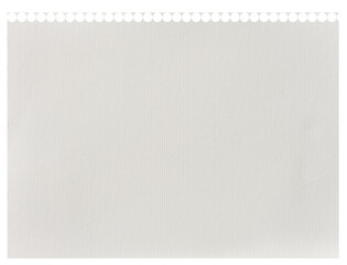Tear-off album white sheet on isolated background