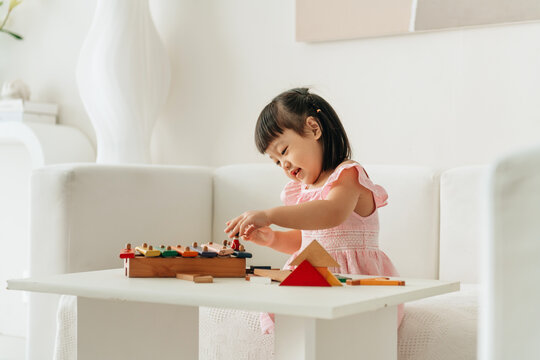 Educational game for baby and toddler in modern nursery