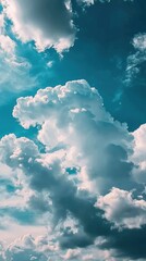 Fototapeta premium Dancing Clouds: A Moving Masterpiece in the Sky