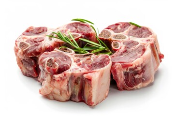 Fototapeta premium Beef oxtail on white background