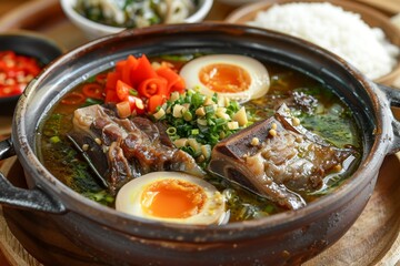 Beef tail soup with rice