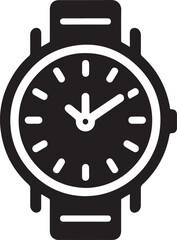 black and white clock illustration 