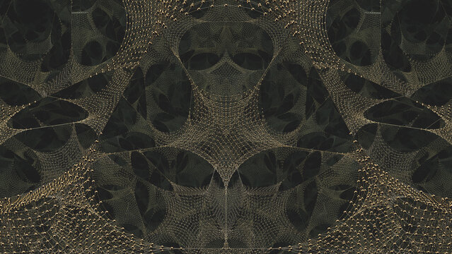 Abstract fractal of a 360-degree spherical panorama.
