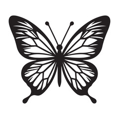 Butterfly vector silhouette