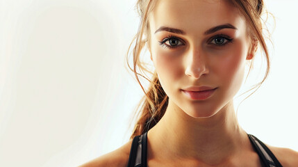 femme motivée, sportive, prête à combattre la vie 