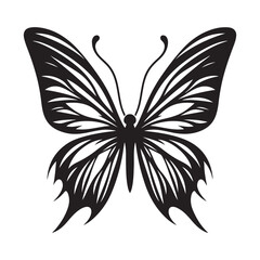 Butterfly vector silhouette