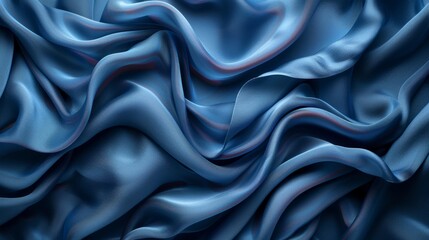 Obraz premium Smooth, elegant dark blue silk.