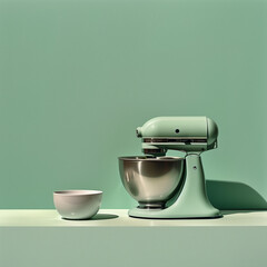 Miniature Mixer on a Light Green Background - Delicate Harmony Series