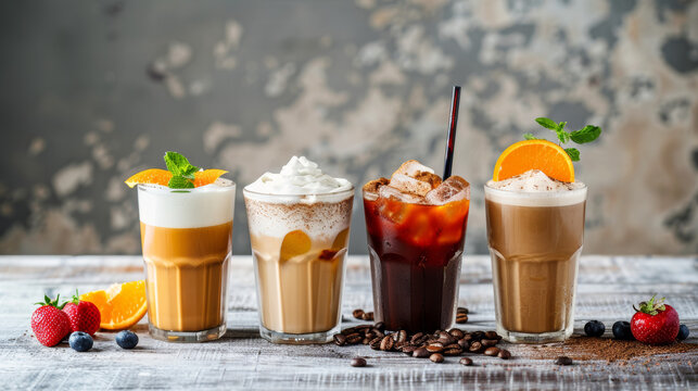 Pictures of drinks for a coffee shop
