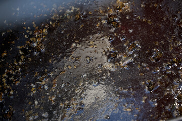 Honey just from bee house. . High quality photo