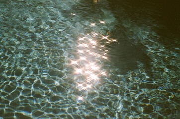 Shining Grainy Swimming Pool Water Background