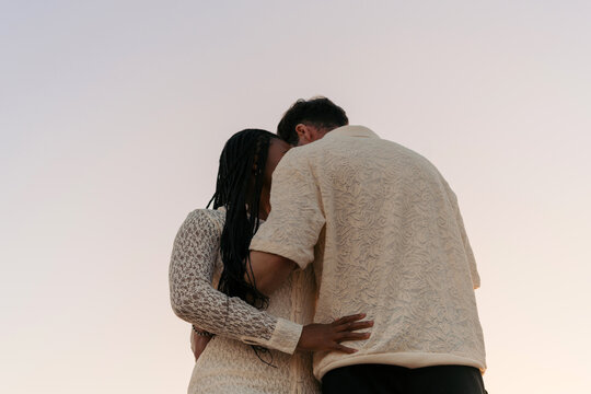 Unrecognisable couple outdoors