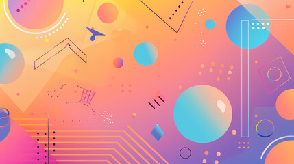 Obraz premium Vibrant Abstract Background Vector with Colorful Gradients and Shapes