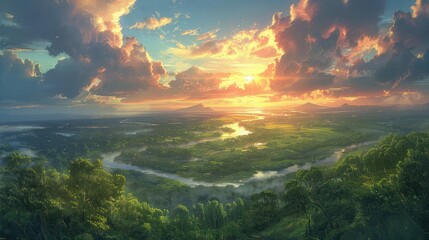 Fototapeta premium Breathtaking natural wonders in panoramic views