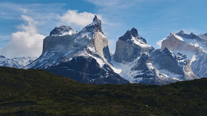 Patagonia mountain range and cliffs